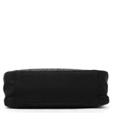 B8362 Black Tessuto Impuntu Plastic Chain Shoulder Bag