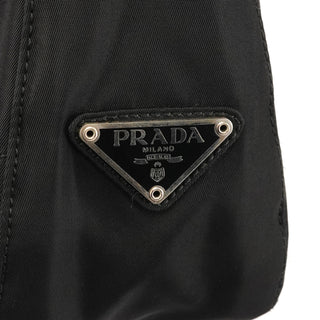 B8362 Black Tessuto Impuntu Plastic Chain Shoulder Bag