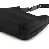 B8362 Black Tessuto Impuntu Plastic Chain Shoulder Bag