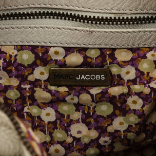 Ivory Leather Camera Boston Bag
