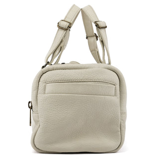 Ivory Leather Camera Boston Bag