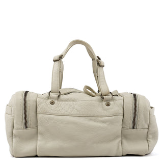 Ivory Leather Camera Boston Bag