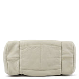 Ivory Leather Camera Boston Bag