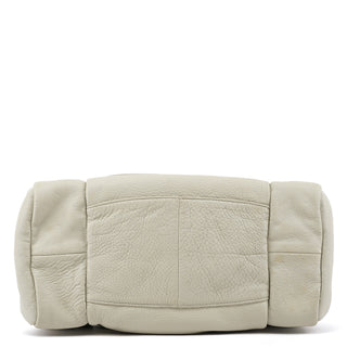 Ivory Leather Camera Boston Bag