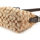 F06044 Beige Brown Signature Soft Demi Shoulder Bag