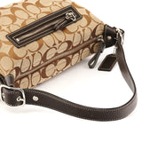 F06044 Beige Brown Signature Soft Demi Shoulder Bag