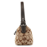 F06044 Beige Brown Signature Soft Demi Shoulder Bag