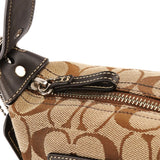 F06044 Beige Brown Signature Soft Demi Shoulder Bag