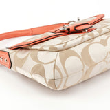 F25289 Beige Coral Pink Signature Soho 2-Way Bag