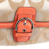 F25289 Beige Coral Pink Signature Soho 2-Way Bag