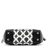 14515 Black White Signature Peyton Op Art Tote Bag