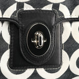 14515 Black White Signature Peyton Op Art Tote Bag