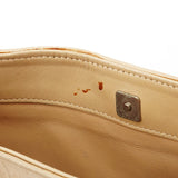 35808 Beige Linen Shoulder Bag