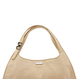 35808 Beige Linen Shoulder Bag