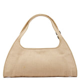 35808 Beige Linen Shoulder Bag
