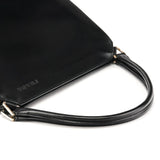 Black Vitello Chic Leather Top Handle Bag