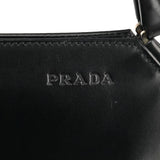 Black Vitello Chic Leather Top Handle Bag