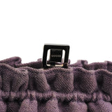 001 4247 Purple Linen Ruched Clutch Shoulder Bag