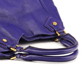 Violet Leather Classic Q Fran 2-Way Bag