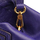 Violet Leather Classic Q Fran 2-Way Bag
