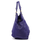 Violet Leather Classic Q Fran 2-Way Bag