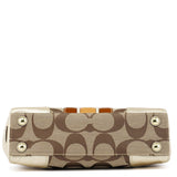 F11620 Beige Signature Turnlock Tote Bag
