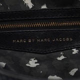 Black Leather Multi-Pocket 2-Way Bag