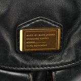Black Leather Multi-Pocket 2-Way Bag
