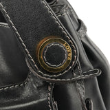 Black Oversized Leather Pocket Tote Bag