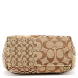 Beige Brown Signature Patchwork Hobo Bag