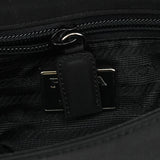 B7097 Black Tessuto Vitello Top Handle Bag