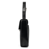 B7097 Black Tessuto Vitello Top Handle Bag