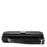 B7097 Black Tessuto Vitello Top Handle Bag
