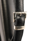 B7097 Black Tessuto Vitello Top Handle Bag