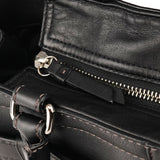 10249 Black Smooth Leather Hamptons Tote Bag