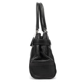 10249 Black Smooth Leather Hamptons Tote Bag