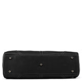 10249 Black Smooth Leather Hamptons Tote Bag