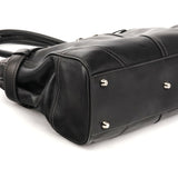 10249 Black Smooth Leather Hamptons Tote Bag