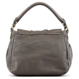 Grey Leather Classic Q 2-Way Bag