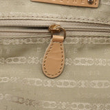 Tan Leather Pillow Tote Bag