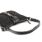 8K04 Black Signature Hamptons Shoulder Bag