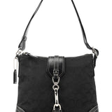 8K04 Black Signature Hamptons Shoulder Bag