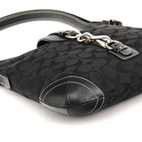 8K04 Black Signature Hamptons Shoulder Bag