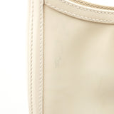 005 0818 Ivory Patent Leather Square G Shoulder Bag