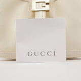 005 0818 Ivory Patent Leather Square G Shoulder Bag