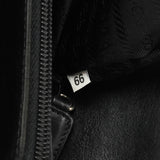 Fall 1999 Grey Black Wool Leather Padlock Tote Bag