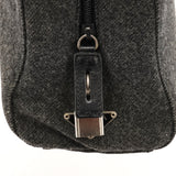 Fall 1999 Grey Black Wool Leather Padlock Tote Bag