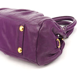 Purple Leather Classic Q Baby Groovee 2-Way Bag