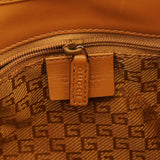 002 1068 Jackie Schultertasche aus Veloursleder in Orange und Hellbraun