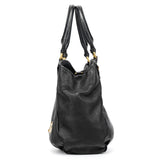2-Way Tasche Classic Q Fran aus schwarzem Leder